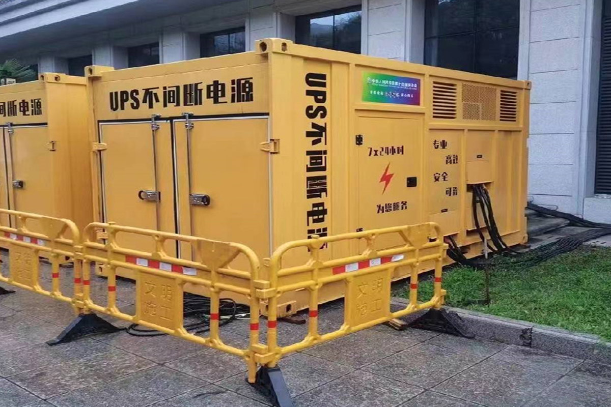 肥西发电机租赁施工现场